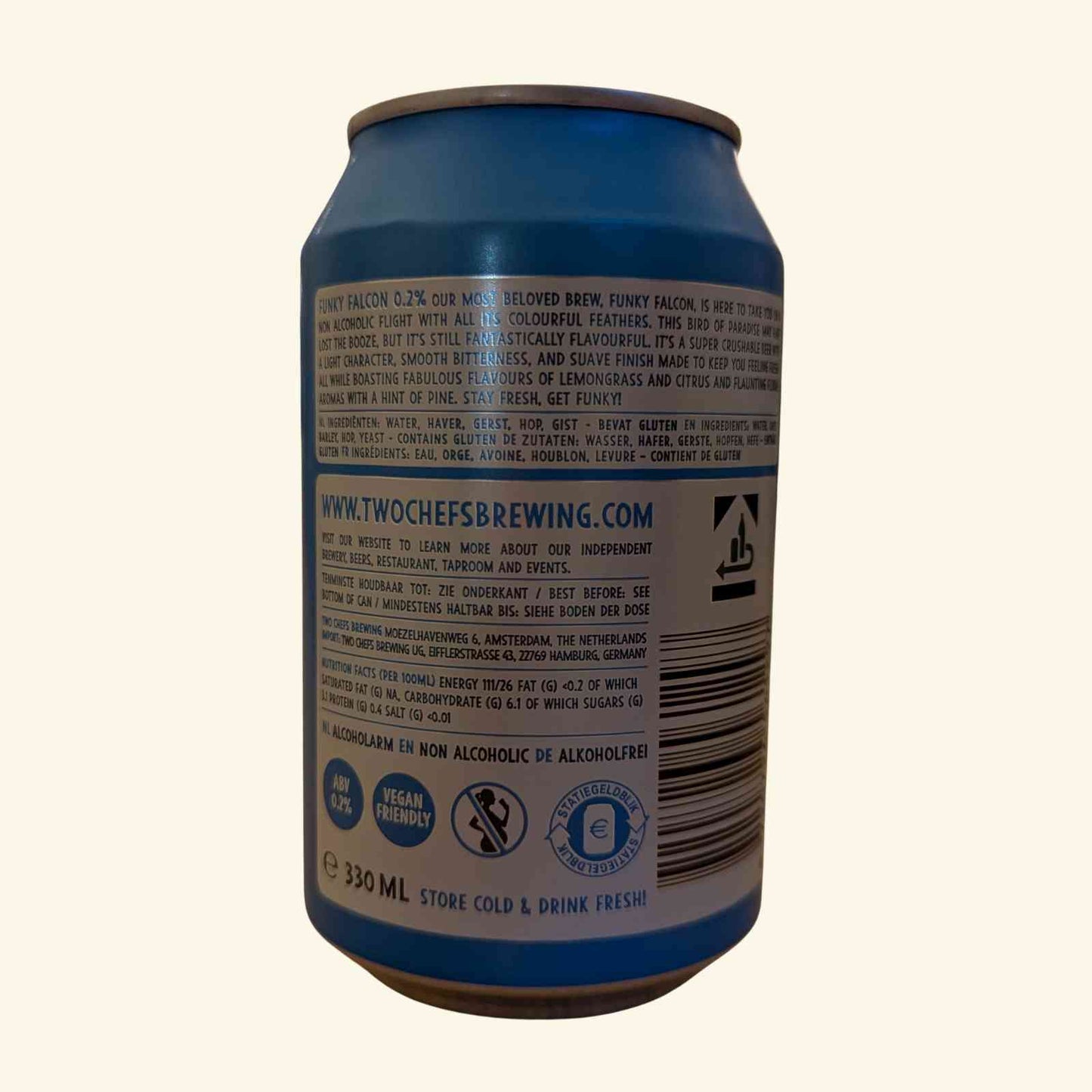 Two Chefs Brewing Funky Falcon 0.2% : La pale ale sans alcool qui fait danser les papilles